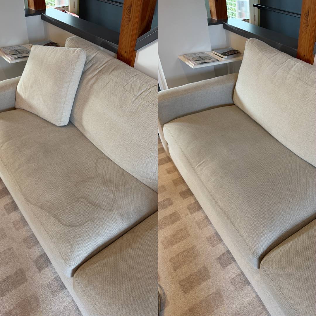 Sofa Seat Detail before and after